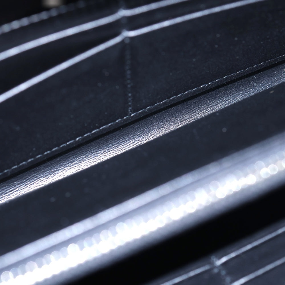 DIOR(ディオール) サドル ロングジップ ラウンドファスナー 長財布 ブラック レザー