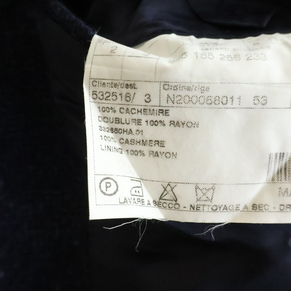 HERMES(エルメス) 段返り2Bカシミヤテーラードジャケット ネイビー レディース