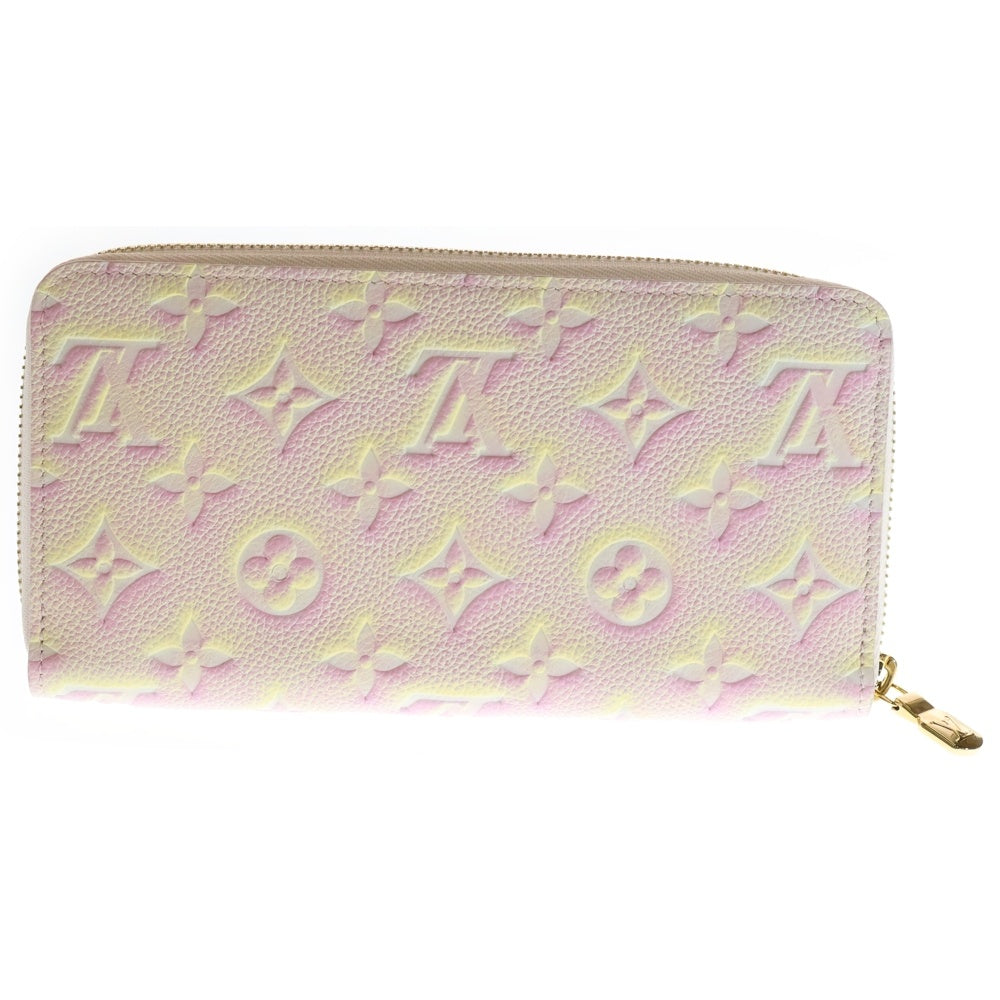 LOUIS VUITTON(ルイヴィトン) モノグラム アンプラント ジッピーウォレット ロングウォレット サマースターダスト カードケース ピンクイエロー オーロラ レザー M81299 ゴールド金具 レディース