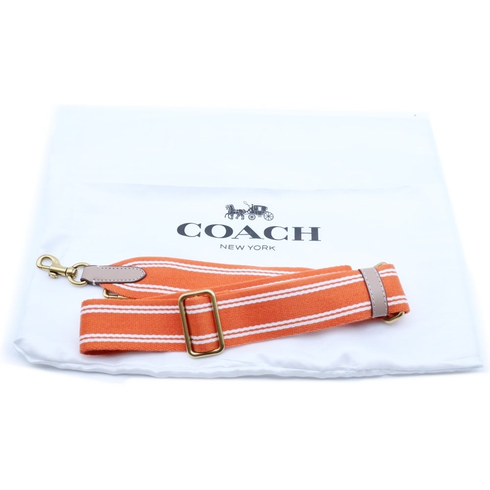 COACH(コーチ) ×ピーナッツ スヌーピー 刺繍 カーゴ 2WAYバッグ ショルダーバッグ トートバッグ ベージュ CBH43 ゴールド金具 レディース