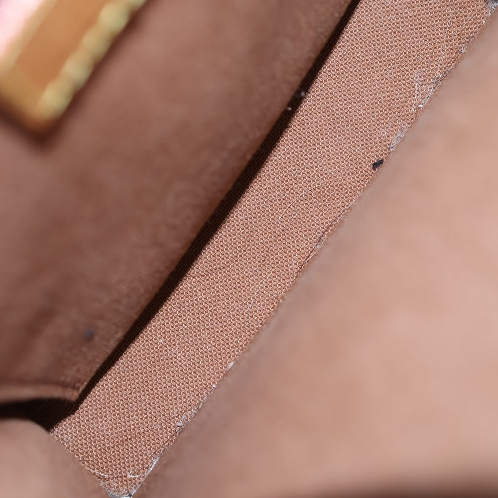 LOUIS VUITTON(ルイヴィトン) モノグラム プティット サックプラ 2WAYバッグ ミニバッグ ハンドバッグ ショルダーバッグ ブラウン レザー×PVC M81295 ゴールド金具 レディース