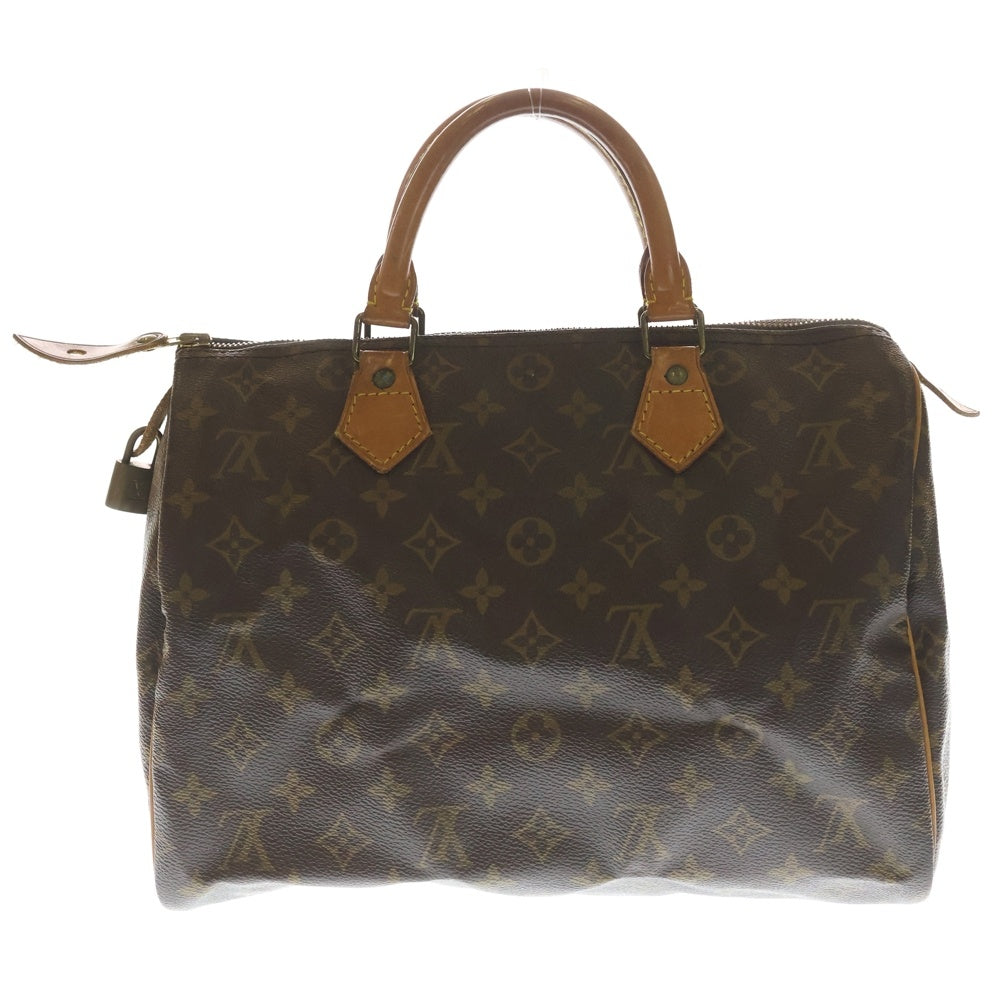 LOUIS VUITTON(ルイヴィトン) モノグラム スピーディ30 ハンドバッグ ミニボストンバッグ ブラウン レザー×PVC M41526 ゴールド金具 レディース