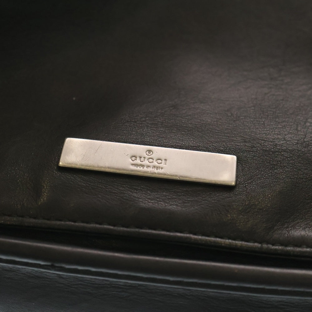 GUCCI(グッチ) ショルダーバッグ ブラック レザー 001・3313 シルバー金具 レディース
