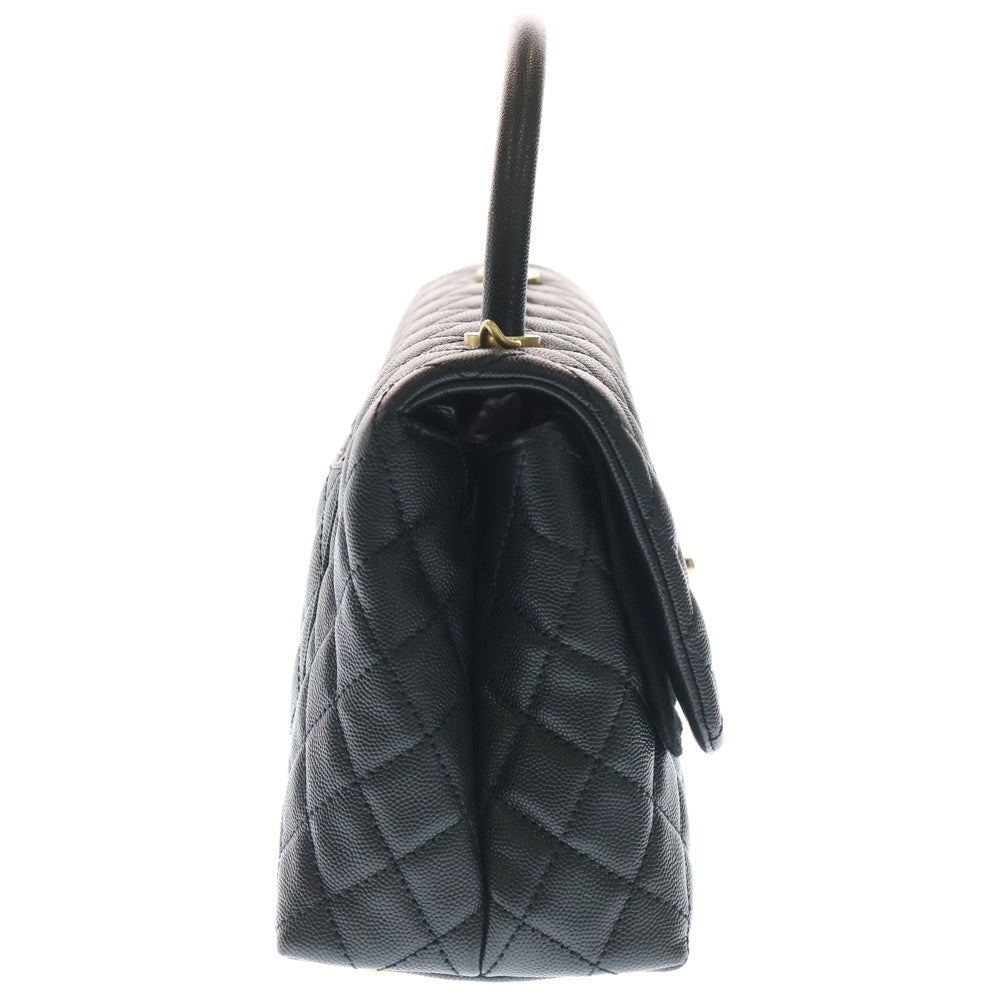 CHANEL(シャネル) ココハンドル ブラック キャビアスキン 2wayショルダーバッグ ハンドバッグ ゴールド金具 A92991 レディース