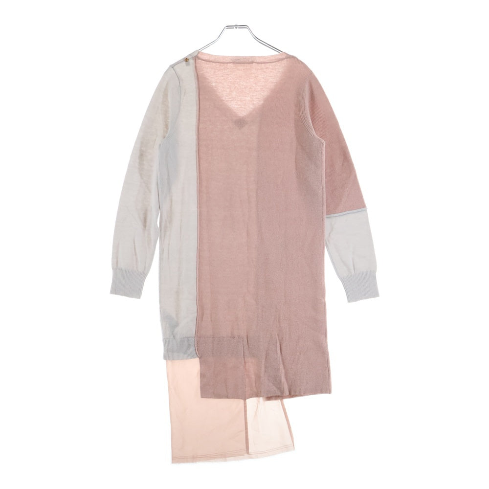 DIESEL(ディーゼル) Vネック長袖ニット ピンク ウール HK000093 レディース