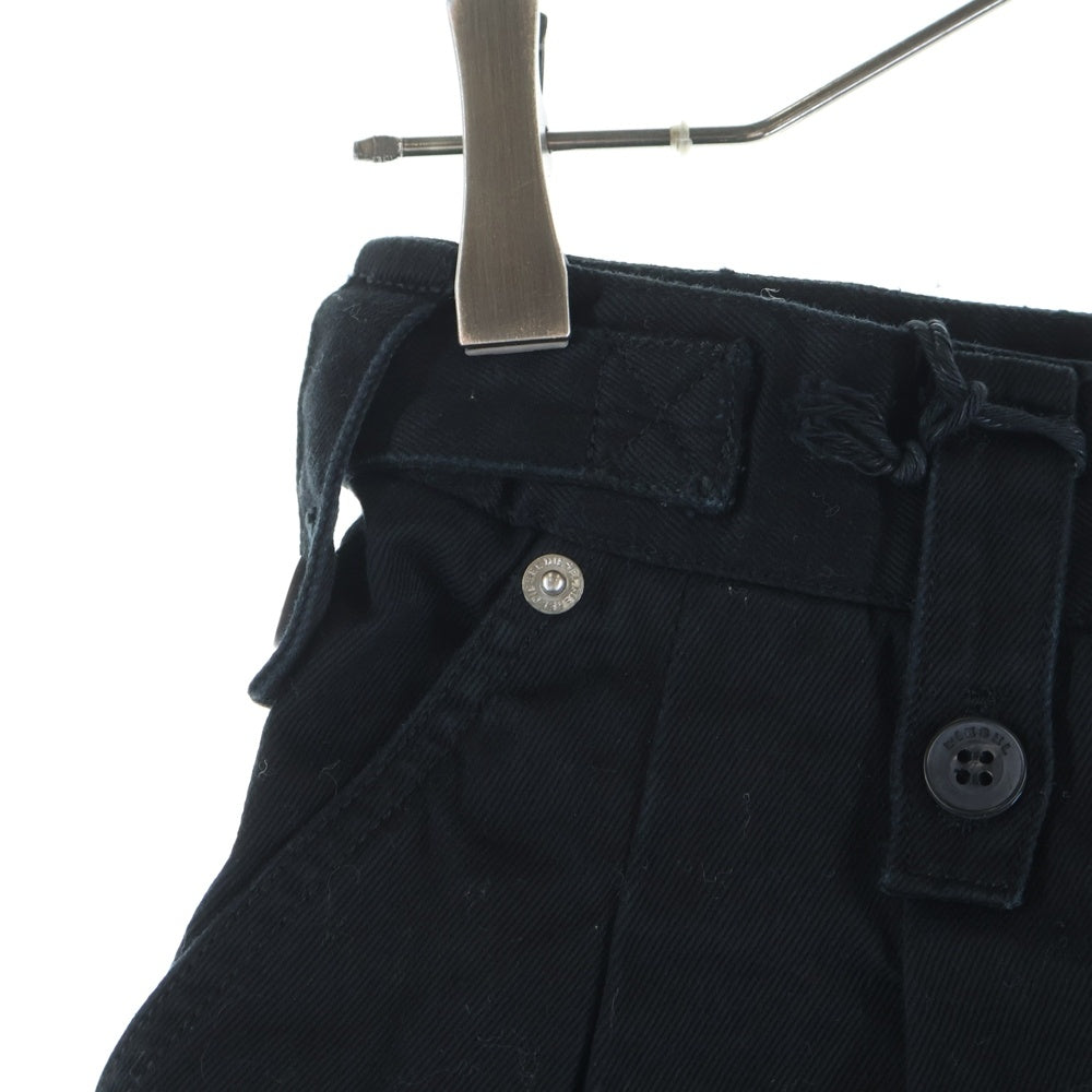 DIESEL(ディーゼル) ベルト付キュロットパンツ ブラック コットン #26 レディース