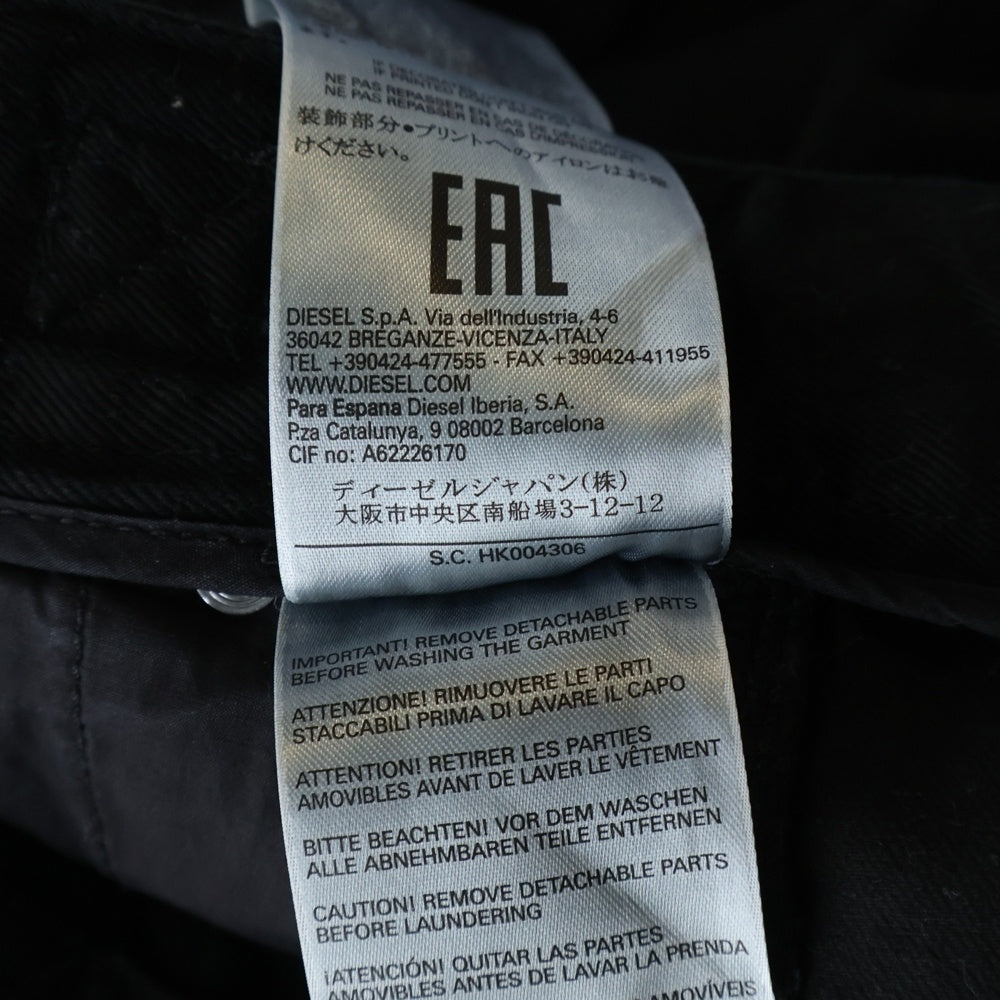 DIESEL(ディーゼル) ベルト付キュロットパンツ ブラック コットン #26 レディース