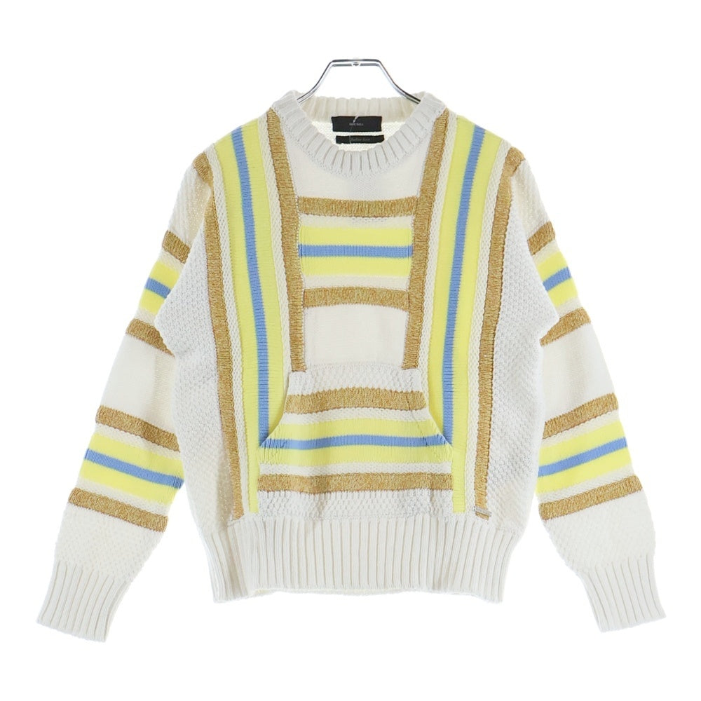 DIESEL(ディーゼル) 長袖ニット ホワイト×マルチカラー ナイロン