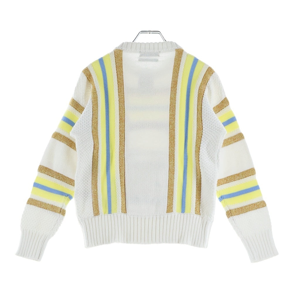 DIESEL(ディーゼル) 長袖ニット ホワイト×マルチカラー ナイロン