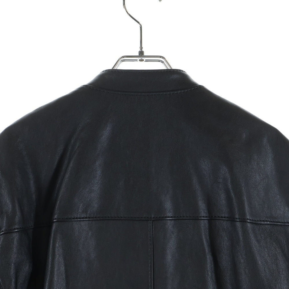 COACH(コーチ) ラムレザーシングルライダース ブルゾンブラック F87432