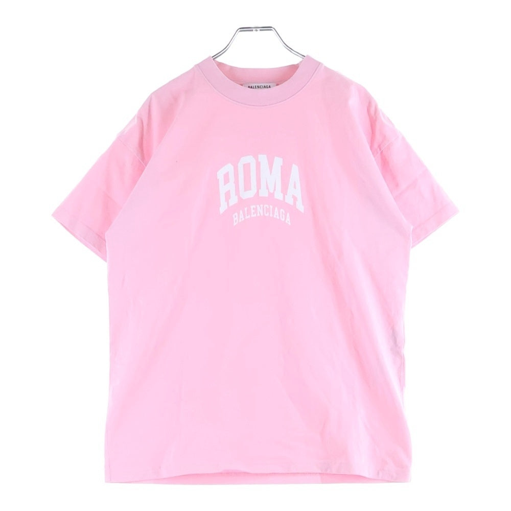 BALENCIAGA(バレンシアガ) ローマ限定 クルーネック半袖 Tシャツ ピンク 612965 レディース