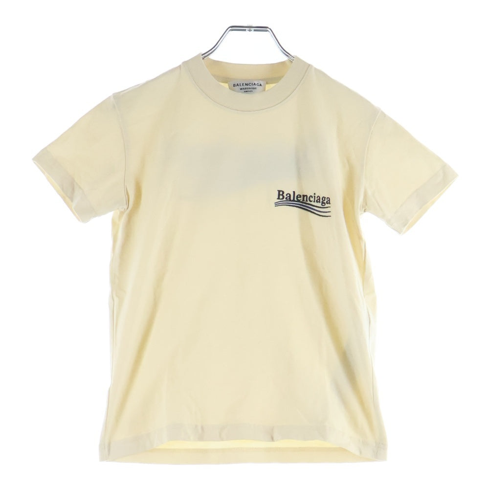 BALENCIAGA(バレンシアガ) Political Campaign キャンペーンロゴ 半袖 Tシャツ アイボリー 612964 レディース