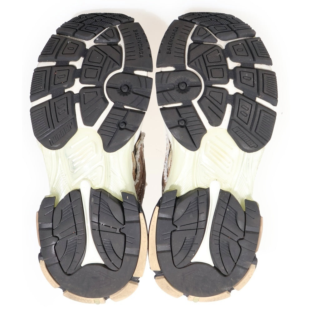 BALENCIAGA(バレンシアガ) Runner Sneakers ランナー ダメージ加工 メッシュ レザー ローカットシューズ スニーカー ブラウンベージュ 677402 レディース