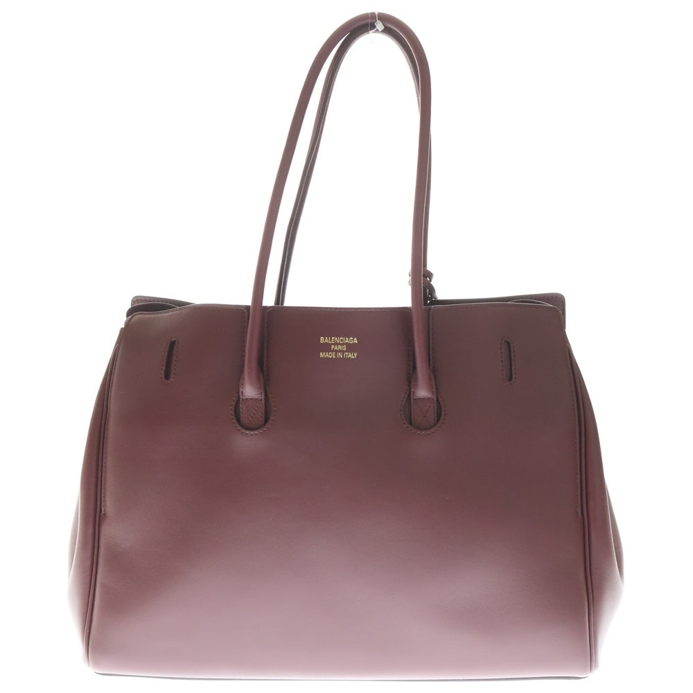 BALENCIAGA(バレンシアガ) ベルエア キャリーオール ミディアム トートバッグ ハンドバッグ ボルドー ワインレッド レザー ゴールド金具 レディース