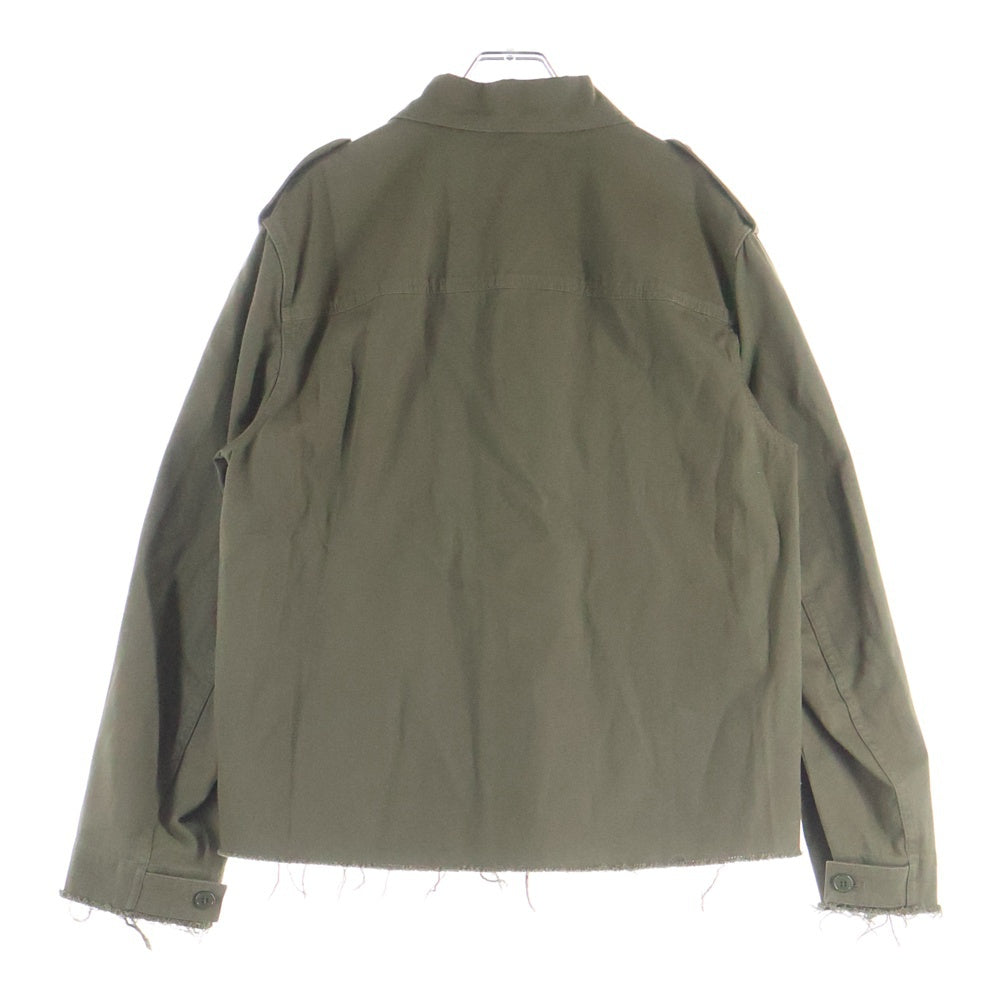 CELINE(セリーヌ) 24SS SAHARIENNE JACKET ロゴワッペン サハリエンヌ ミリタリージャケット ブルゾン カーキ 2W44B177R レディース