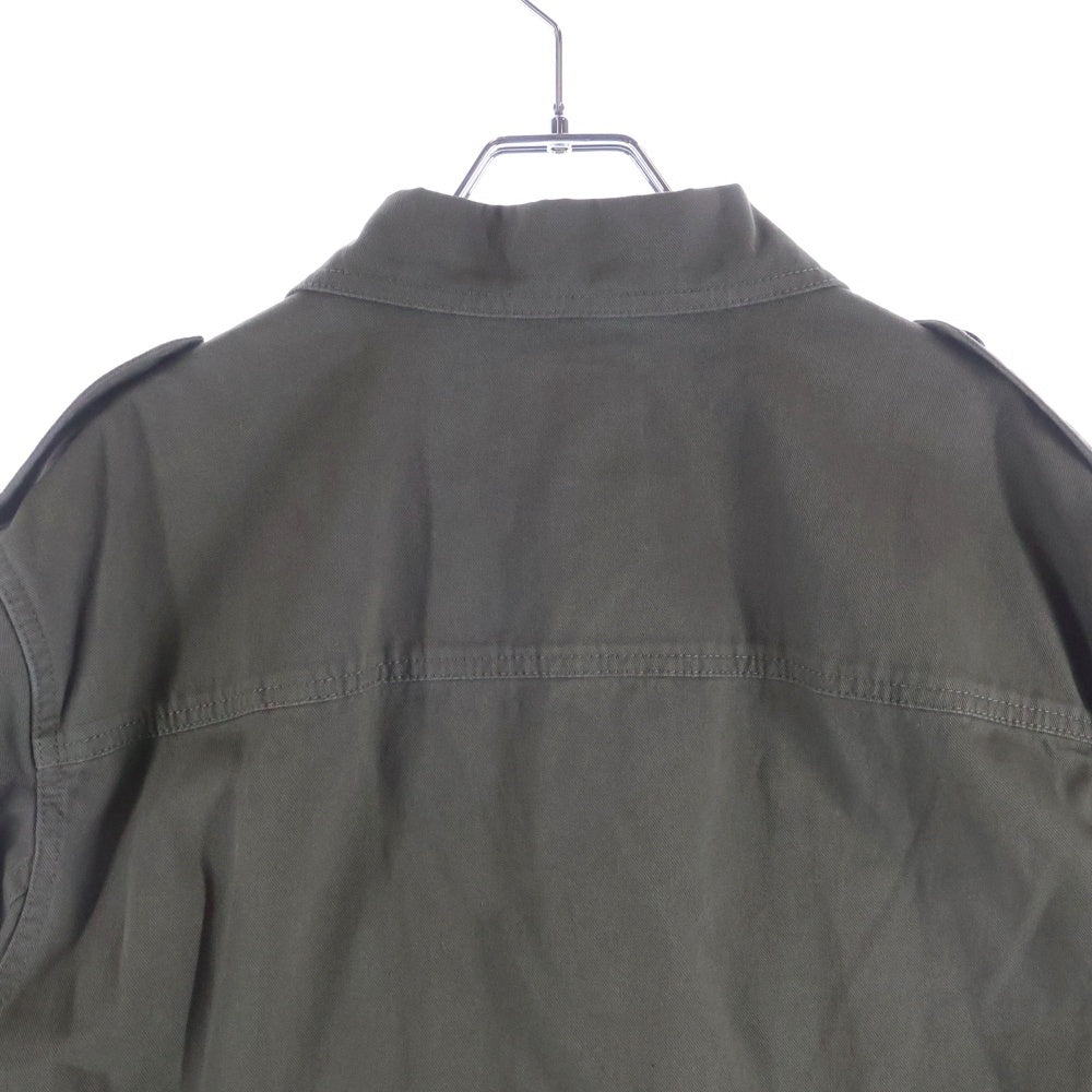 CELINE(セリーヌ) 24SS SAHARIENNE JACKET ロゴワッペン サハリエンヌ ミリタリージャケット ブルゾン カーキ 2W44B177R レディース