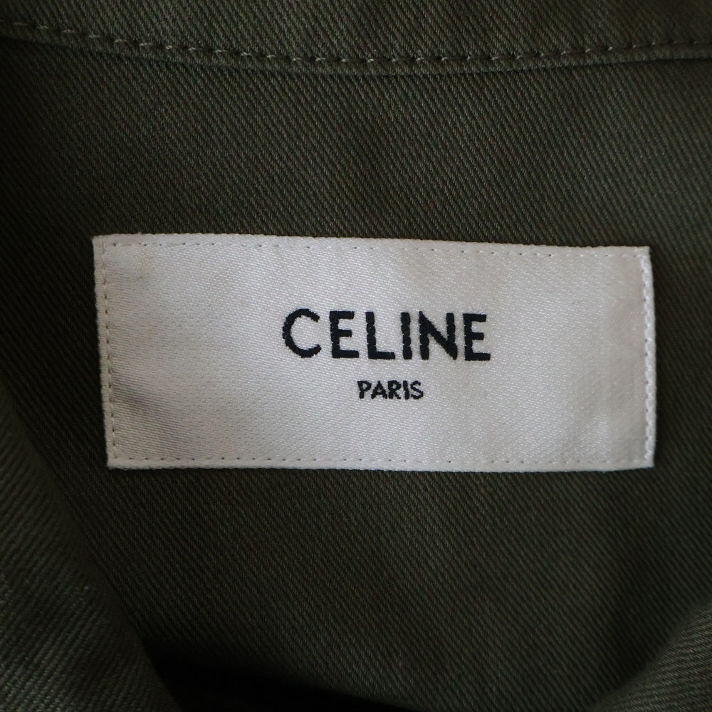CELINE(セリーヌ) 24SS SAHARIENNE JACKET ロゴワッペン サハリエンヌ ミリタリージャケット ブルゾン カーキ 2W44B177R レディース