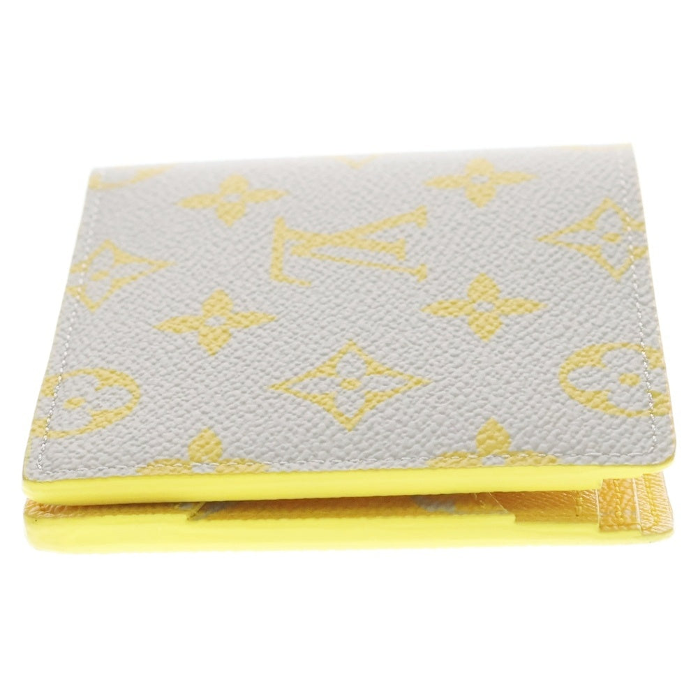 LOUIS VUITTON(ルイヴィトン) モノグラム ポルトフォイユ・ミュルティプル コンパクトウォレット 二つ折り財布 ライトグレー×イエロー M14694 レディース