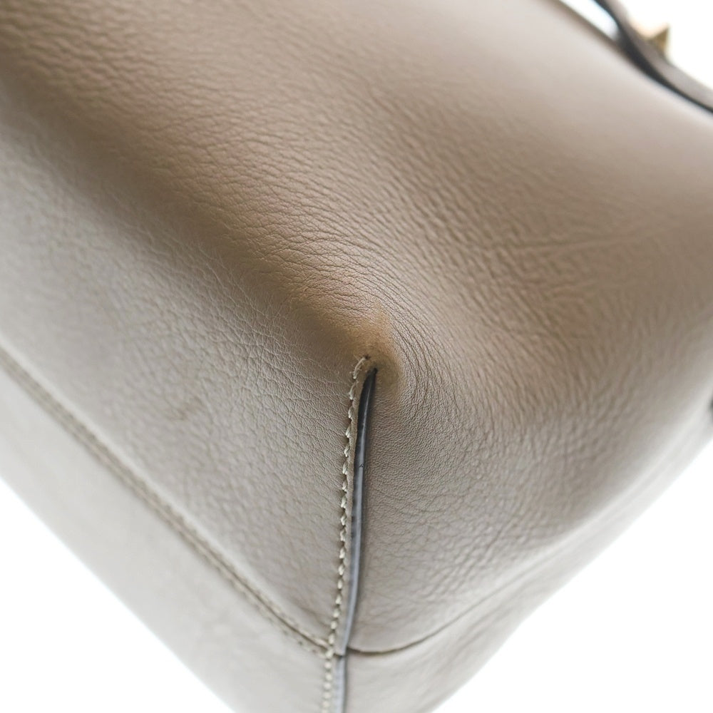 FENDI(フェンディ) バイザウェイ ミディアム 2WAYバッグ ハンドバッグ ショルダーバッグ ライトブラウン グレージュ レザー 8BL124 シルバー金具 レディース