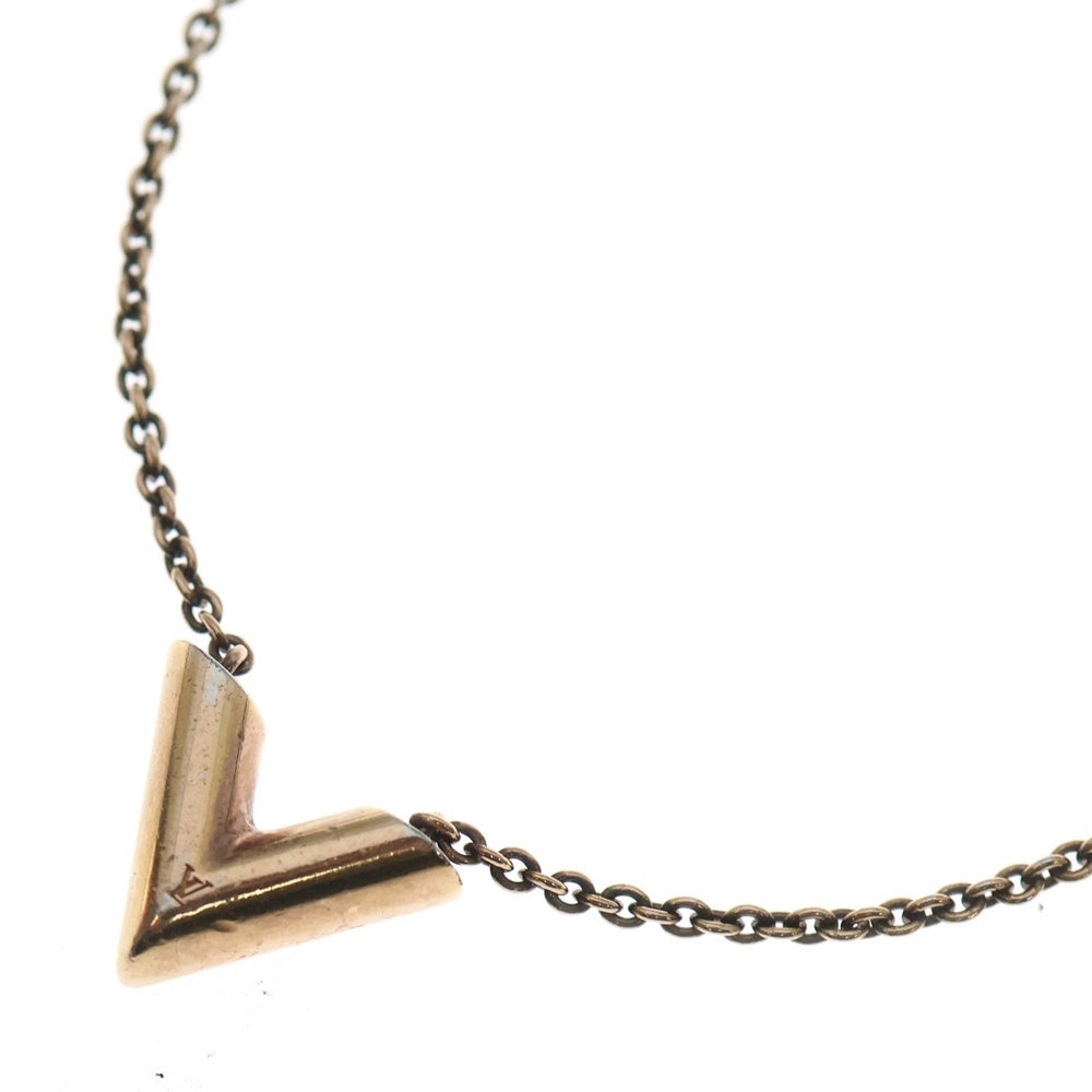 LOUIS VUITTON(ルイヴィトン) エセンシャルV ネックレス ペンダント チェーン ピンクゴールド GP M80137 レディース