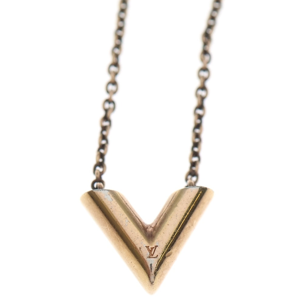 LOUIS VUITTON(ルイヴィトン) エセンシャルV ネックレス ペンダント チェーン ピンクゴールド GP M80137 レディース
