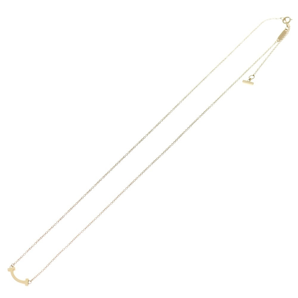TIFFANY & Co.(ティファニー) Tスマイル ミニ ネックレス Au750 K18 PG ピンクゴールド ペンダント レディース