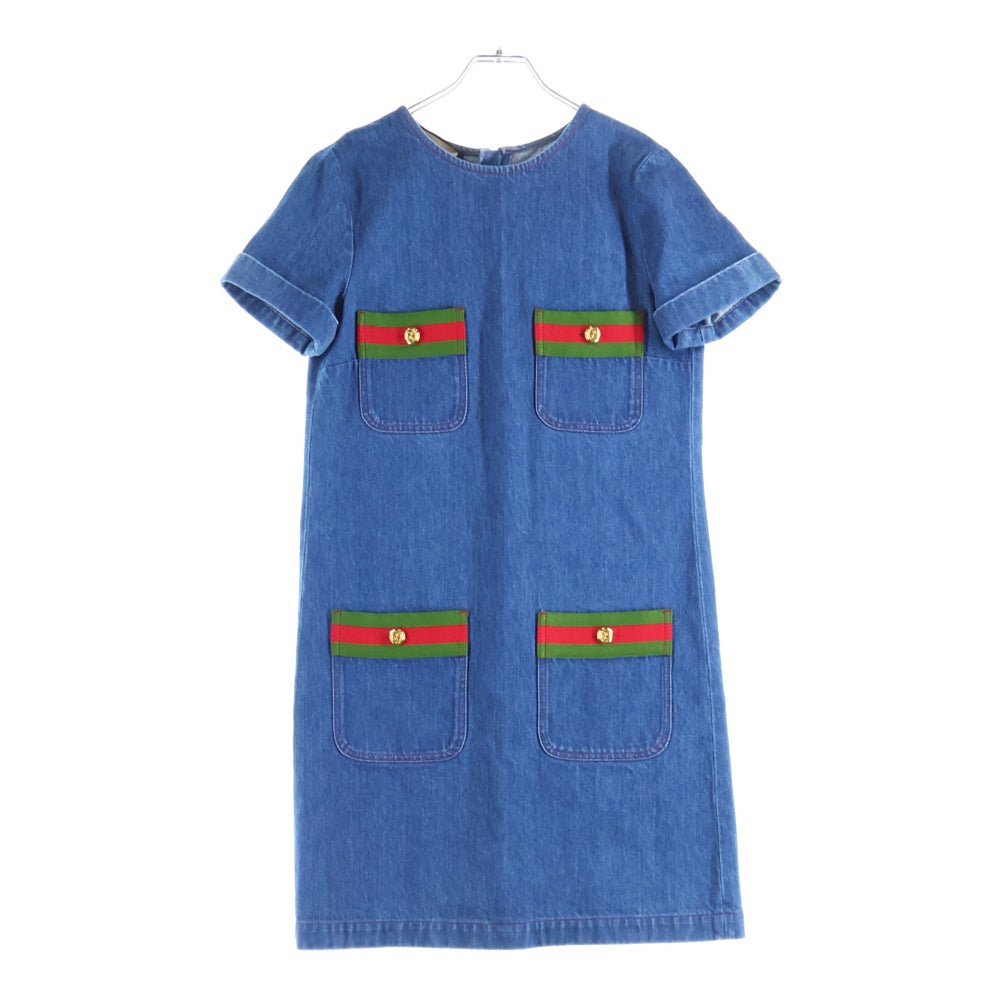 GUCCI(グッチ) シェリーライン ショートスリーブデニムワンピース レディース 678827 XDBVX インディゴ