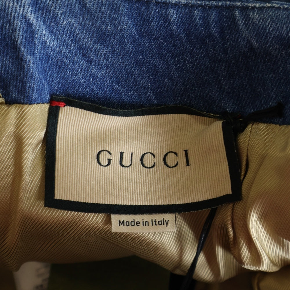 GUCCI(グッチ) キルティング デニムスカート インディゴ レディース 766042 XDCQ1
