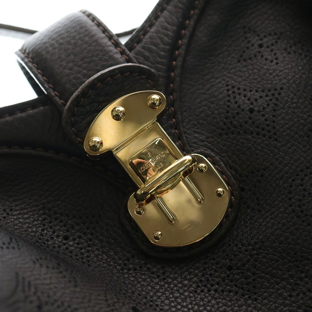 LOUIS VUITTON(ルイヴィトン) モノグラム マヒナ ルナーXS 2wayバッグ ハンドバッグ ショルダーバッグ ブラック ノワール レザー M95660 ゴールド金具 レディース