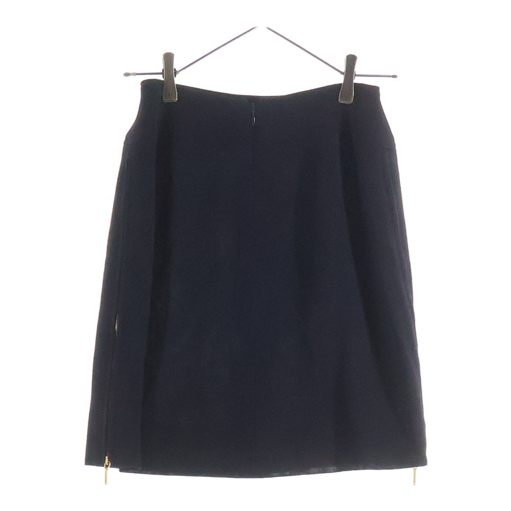 CHANEL(シャネル) ジップスカート ネイビー ウール P04793V04016