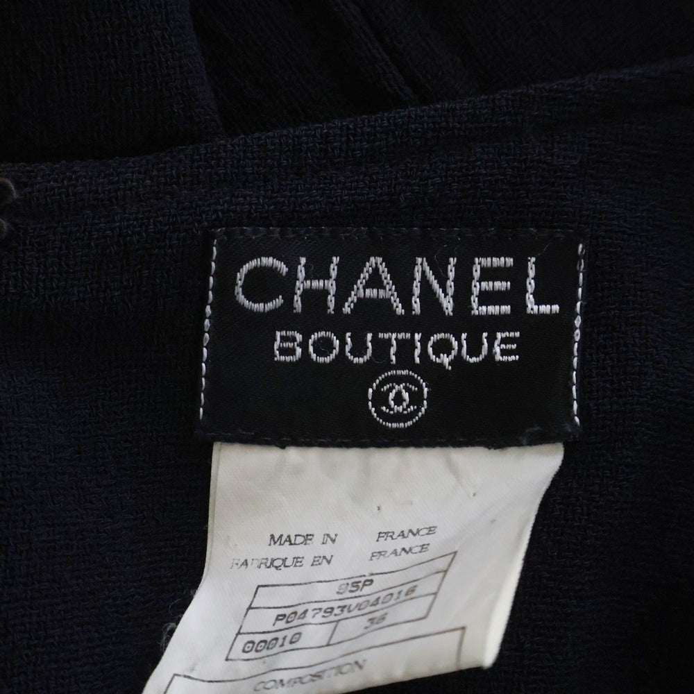 CHANEL(シャネル) ジップスカート ネイビー ウール P04793V04016
