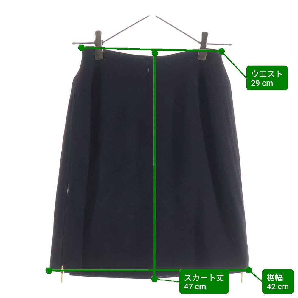 CHANEL(シャネル) ジップスカート ネイビー ウール P04793V04016