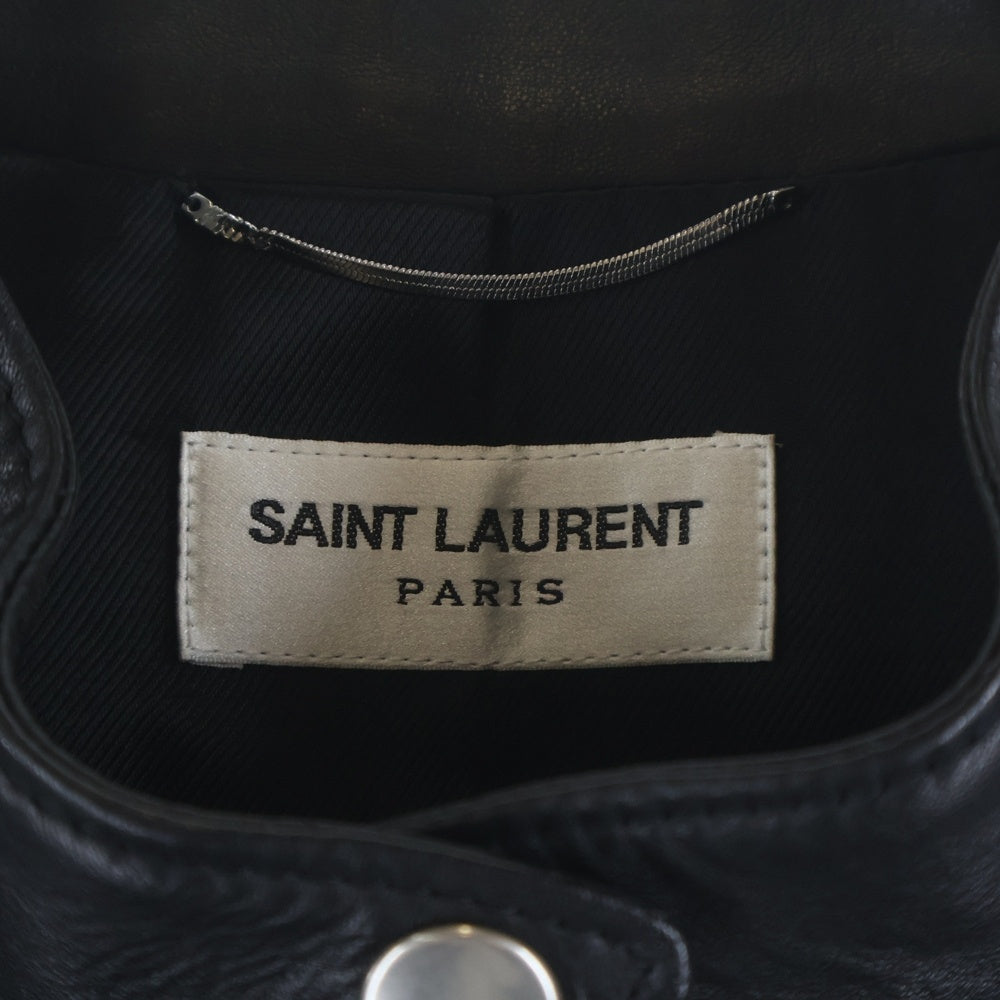 SAINT LAURENT PARIS(サンローランパリ) Keith Racer Jacket キースレーサー レザー ライダースジャケット ブラック 362239