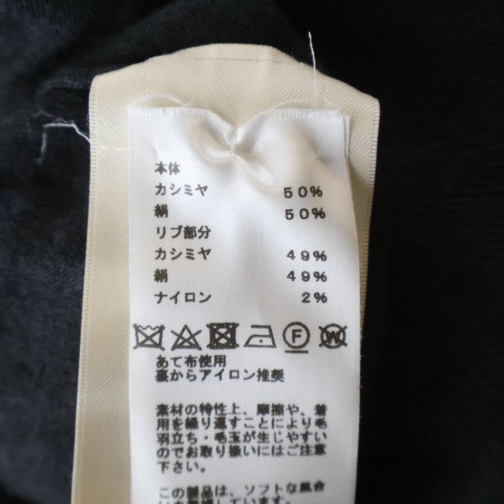 HERMES(エルメス) 22AW 宮延の馬具 クルーネック 半袖ニット カシミヤ ネイビー 2H2622D8 レディース