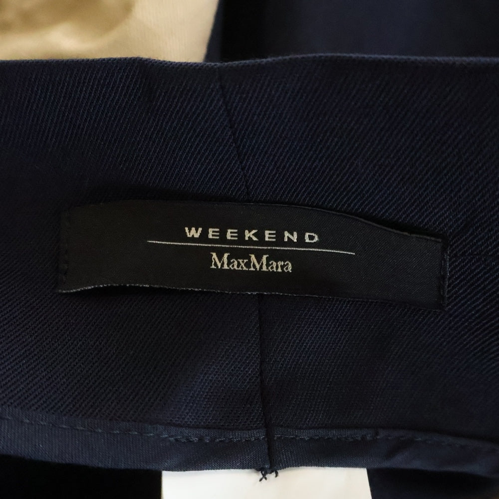 Weekend Max Mara(ウィークエンド マックスマーラ) 切り替え コットン ハーフ ショートパンツ ショーツ ネイビー/ベージュ レディース