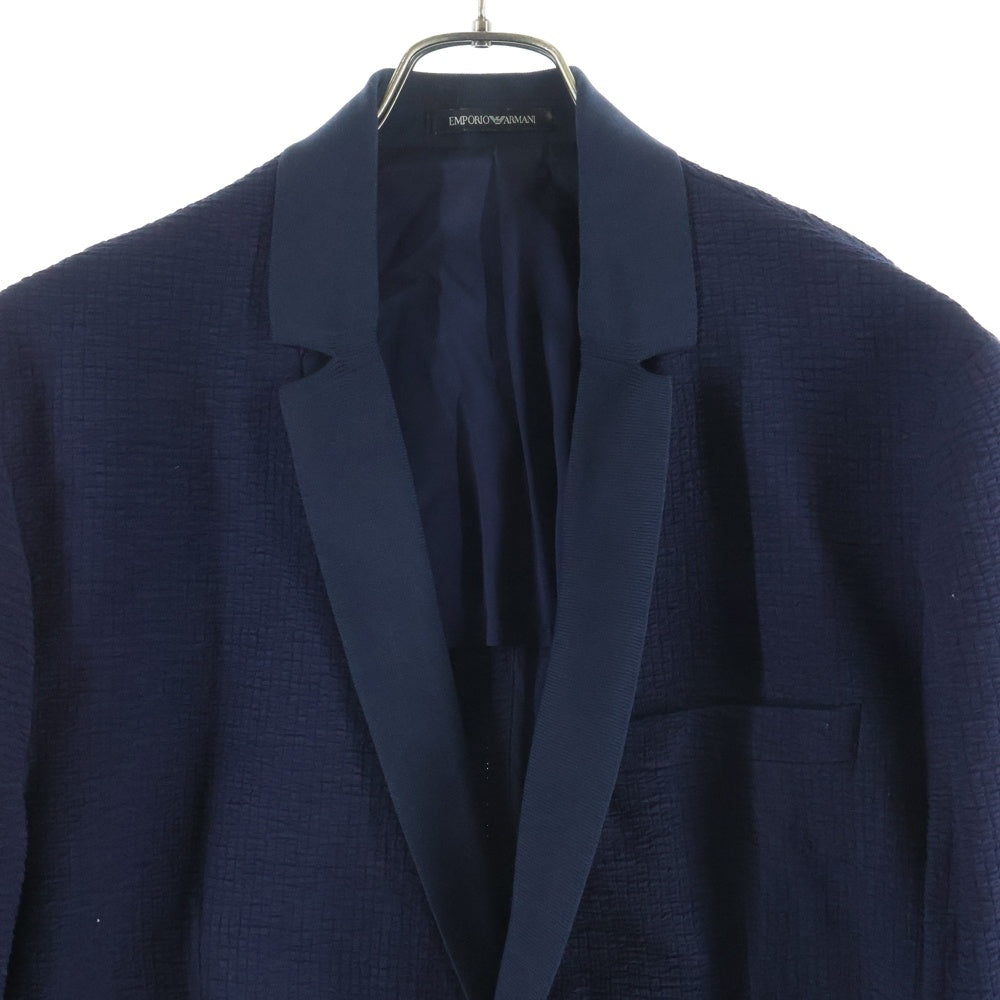 EMPORIO ARMANI EA7(エンポリオアルマーニイーエーセブン) ワッフル地 テーラードジャケット ネイビー A1G450 A1202