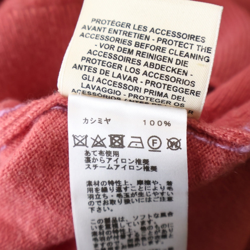 HERMES(エルメス) 22SS クルーネック 半袖ニット カシミヤ ピンク 2E2638D1