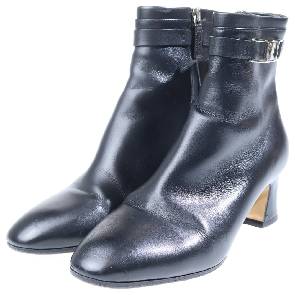 Salvatore Ferragamo(サルヴァトーレ フェラガモ) REGO55 ショートブーツ レザー ブラック レディース