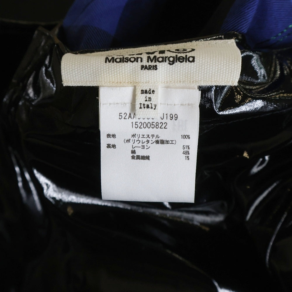 MM6 Maison Margiela(エムエムシックスメゾンマルジェラ) リバーシブル ブロックチェックステンカラーコート ブルー/ブラック