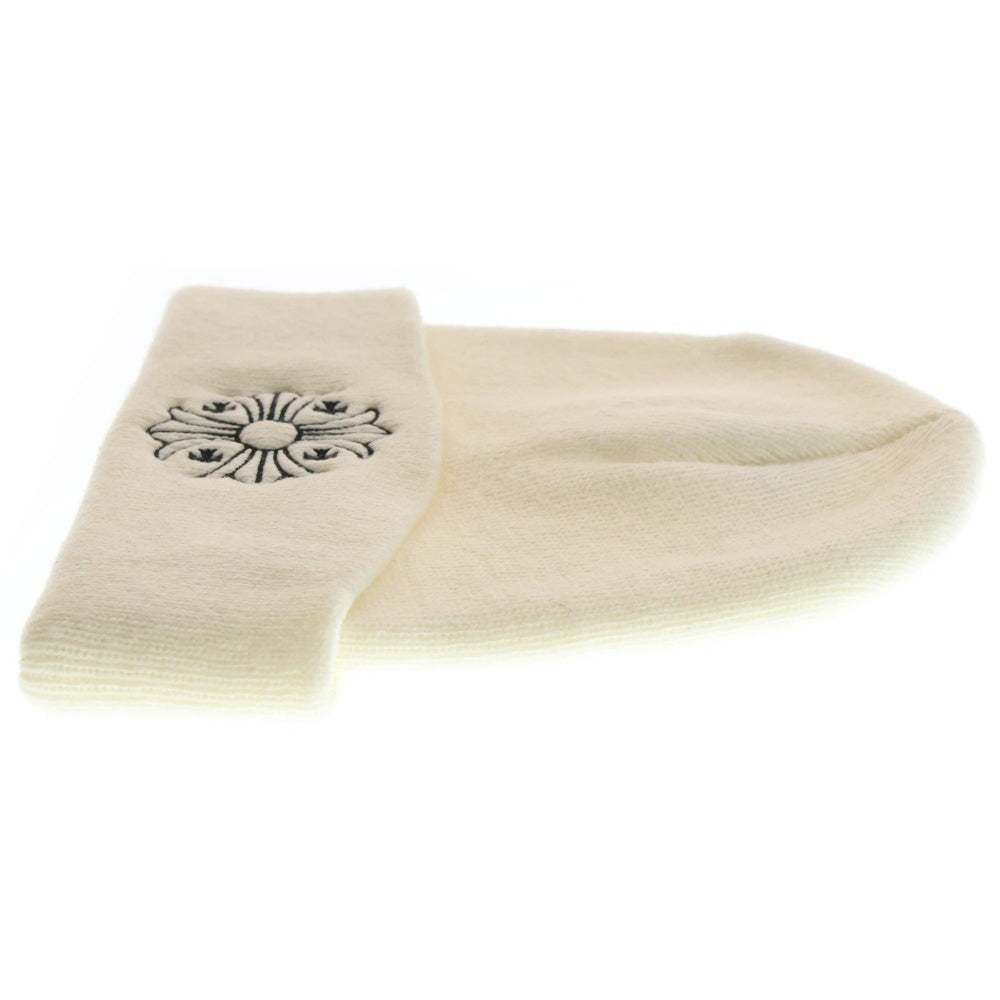 CHROME HEARTS(クロムハーツ) CHプラス ロゴ刺繍アクリルニットキャップ アイボリー