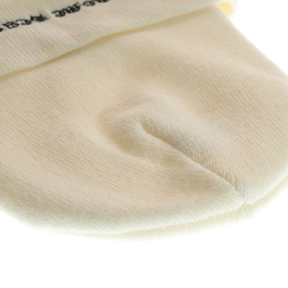 CHROME HEARTS(クロムハーツ) CHプラス ロゴ刺繍アクリルニットキャップ アイボリー