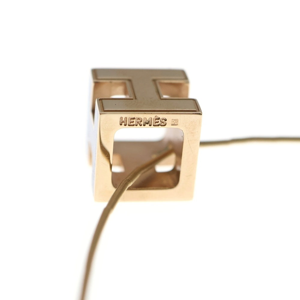 HERMES(エルメス) カージュドアッシュ Hロゴ ネックレス ネイビー アクセサリー レディース