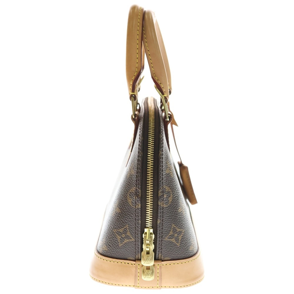 LOUIS VUITTON(ルイヴィトン) モノグラム アルマBB 2WAYバッグ ハンドバッグ ショルダーバッグ ブラウン レザー×PVC M46990 ゴールド金具 レディース