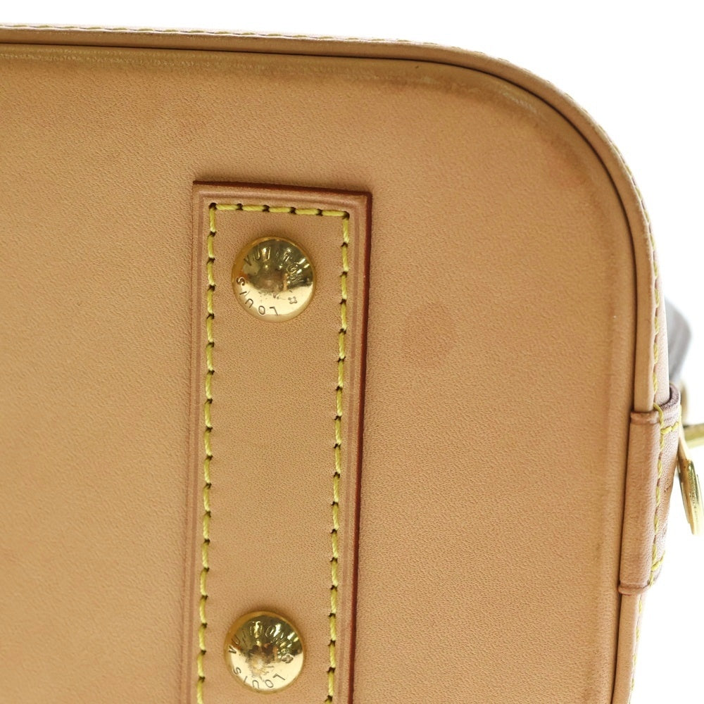 LOUIS VUITTON(ルイヴィトン) モノグラム アルマBB 2WAYバッグ ハンドバッグ ショルダーバッグ ブラウン レザー×PVC M46990 ゴールド金具 レディース