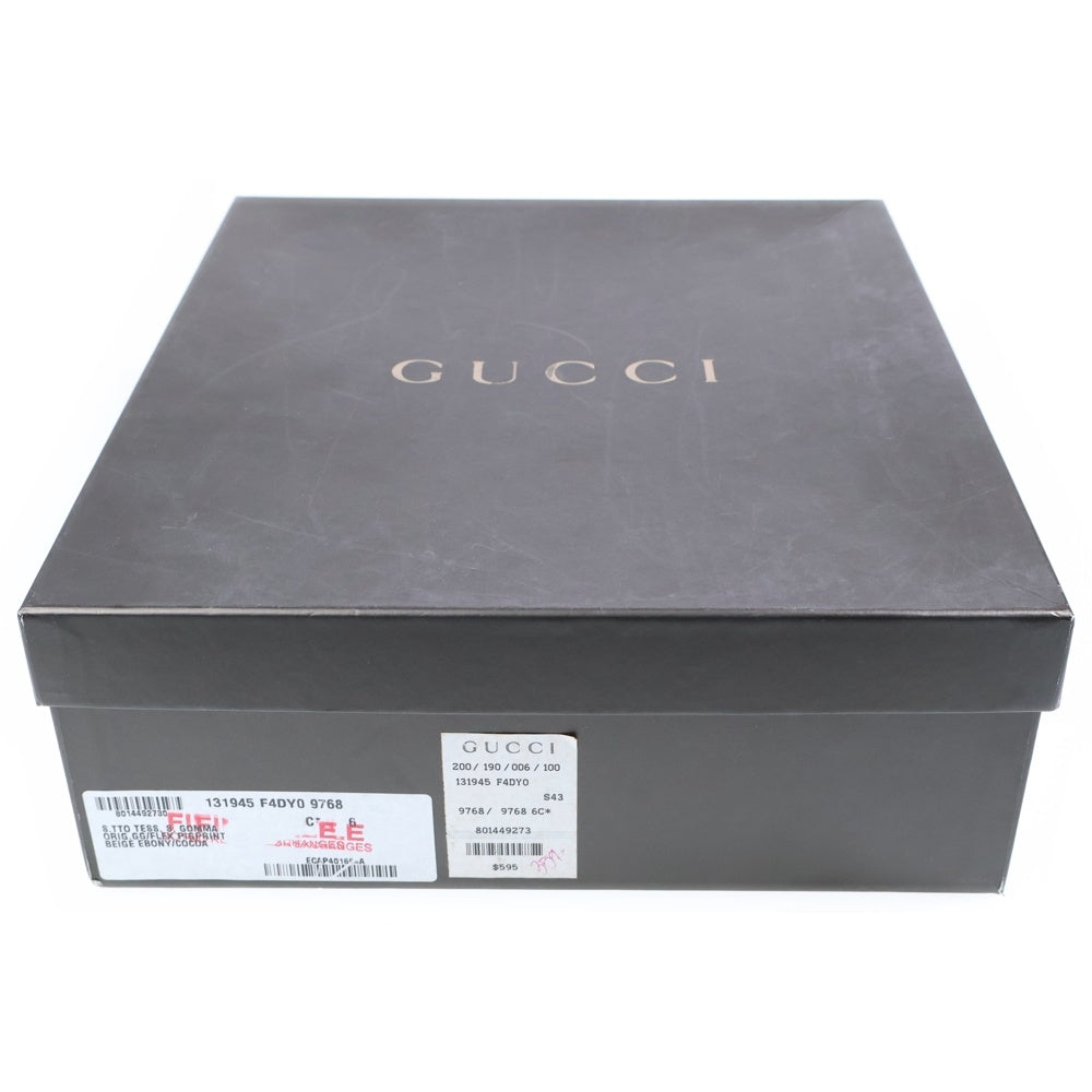 GUCCI(グッチ) GG総柄 ショートヒールブーツ キャンバス ベージュ レディース 131945