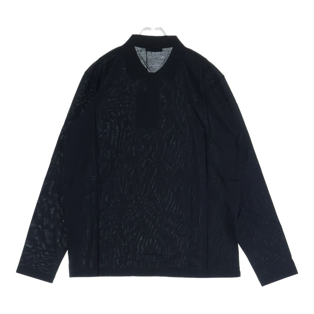 PRADA(プラダ) 長袖ポロシャツ 黒 コットン DNA605 レディース
