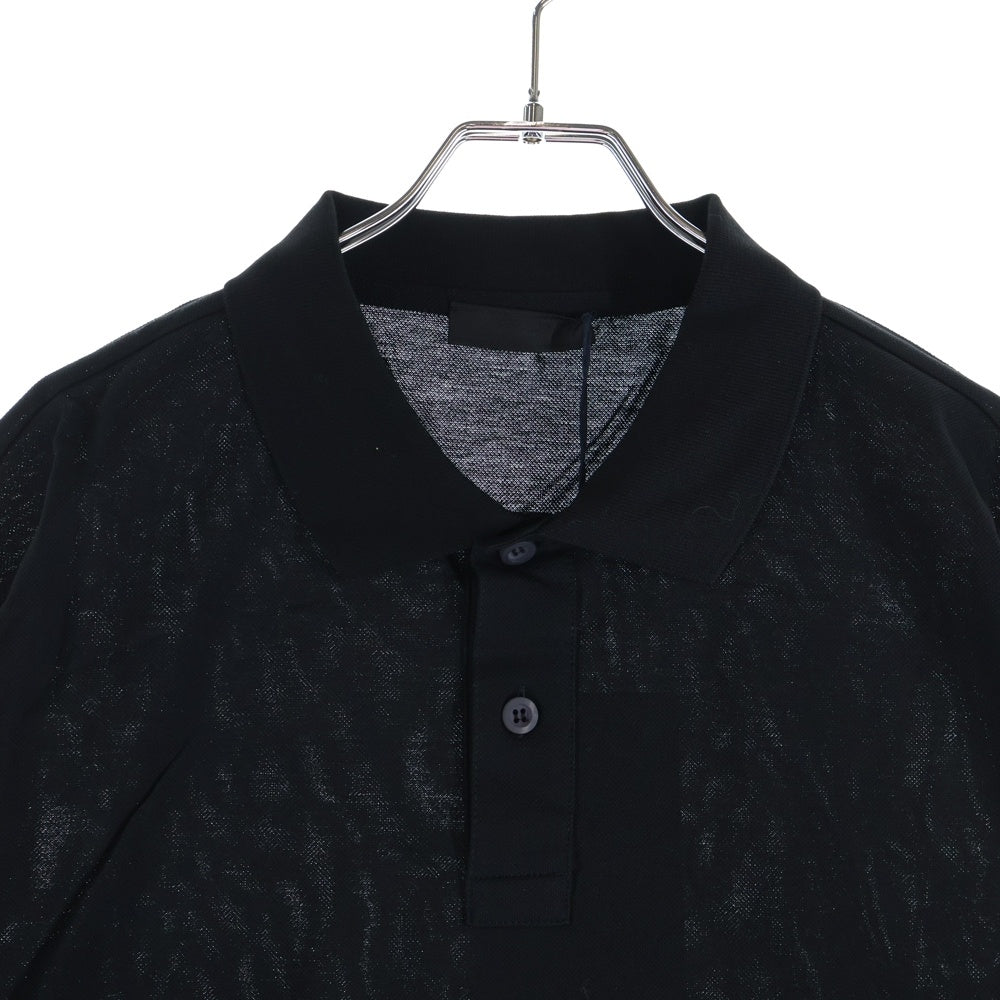 PRADA(プラダ) 長袖ポロシャツ 黒 コットン DNA605 レディース