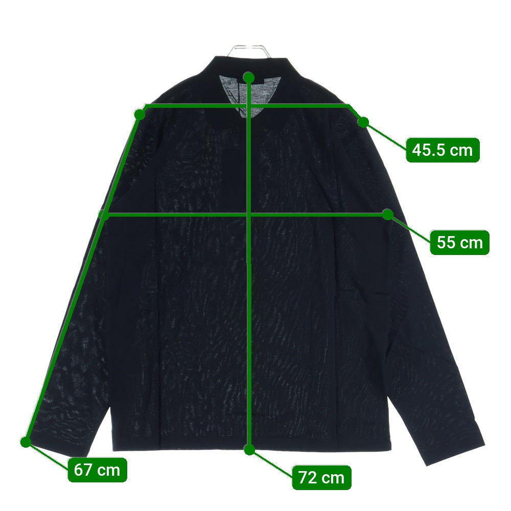 PRADA(プラダ) 長袖ポロシャツ 黒 コットン DNA605 レディース