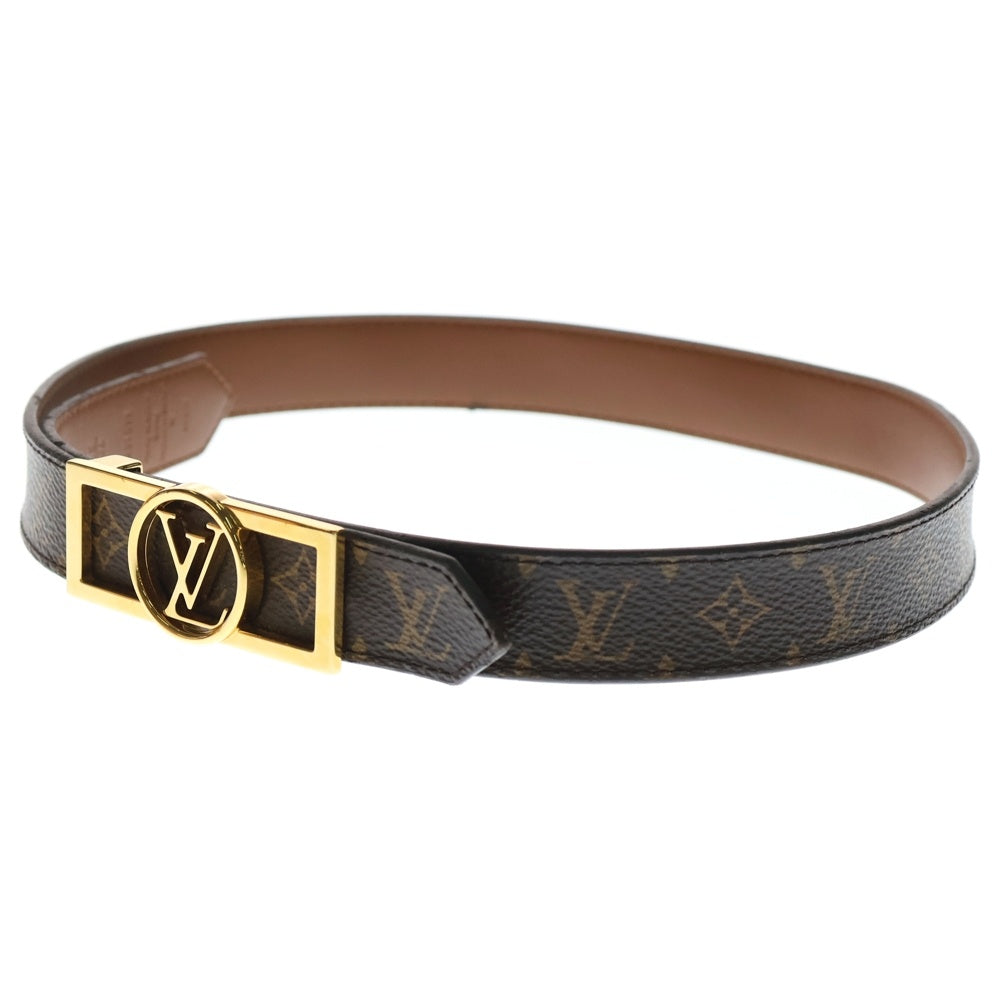 LOUIS VUITTON(ルイヴィトン) モノグラム サンチュール ドーフィーヌ ベルト ブラウン PVCレザー M0196V