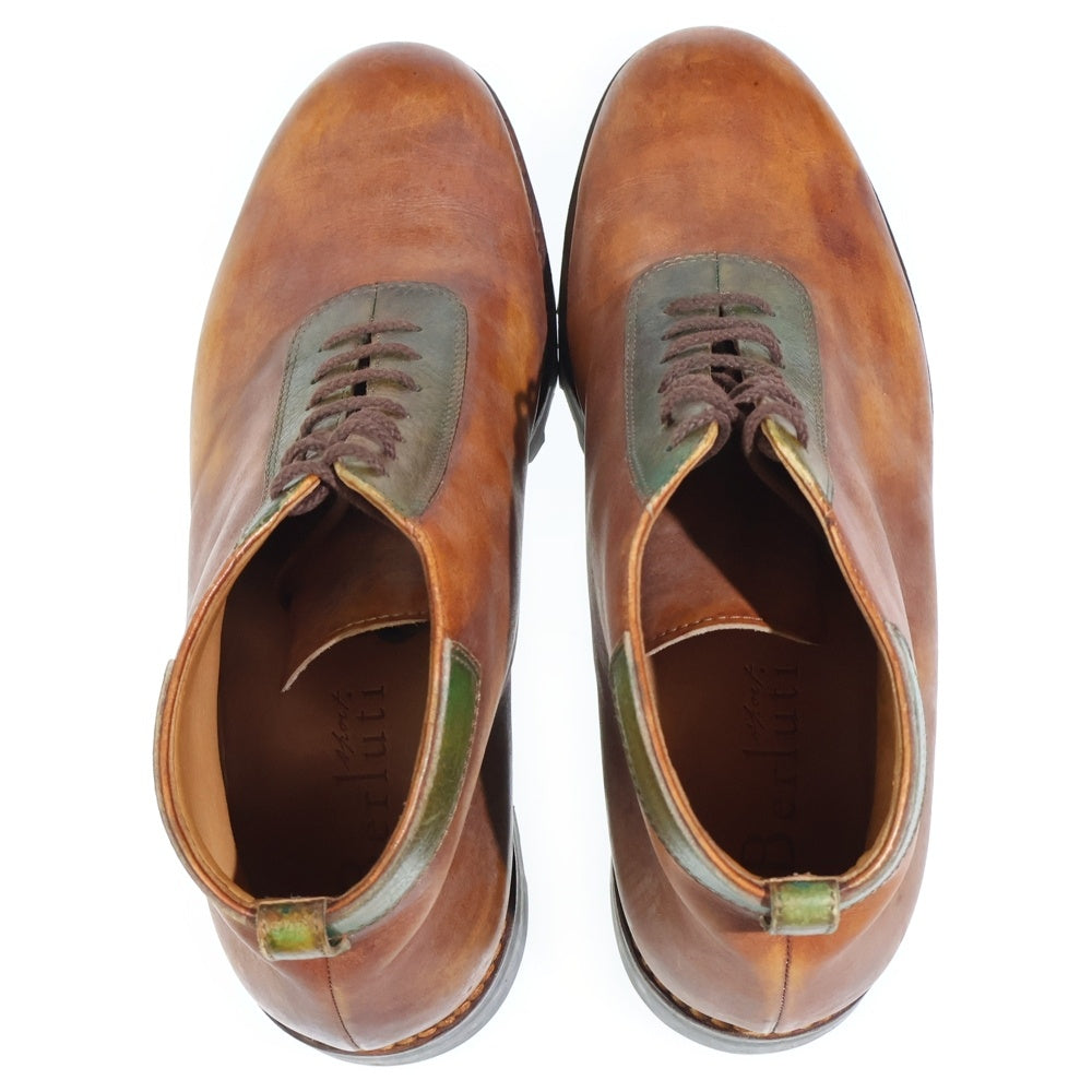 Berluti(ベルルッティ) バルモラル スエードレザー レースアップ ショートブーツ シューズ ブラウン